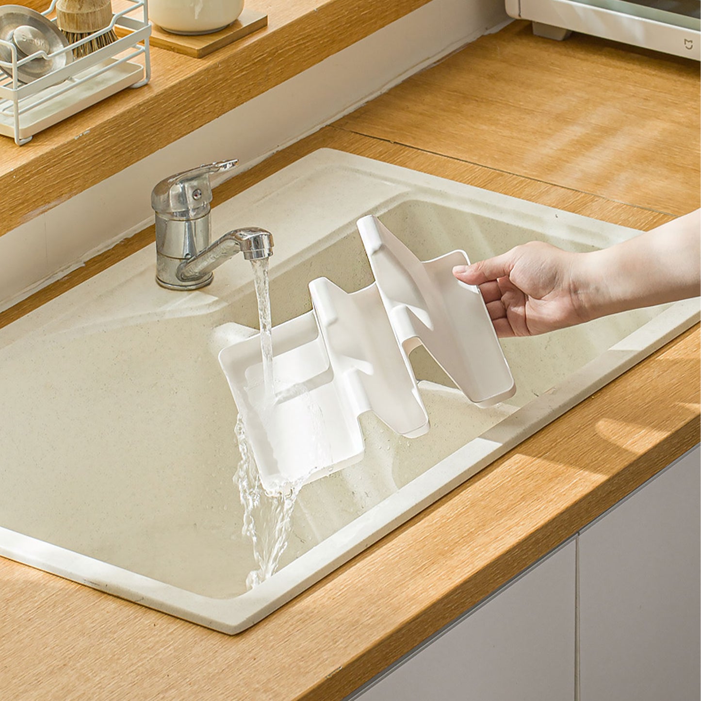 Multifunction Countertop Pot Lid Organizer